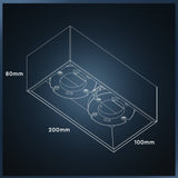 LED's Light Cube LED Ceiling Lamp - 2 light points - Rotatable light - Steel - 20 x 8 cm - Black