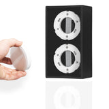 LED's Light Cube LED Ceiling Lamp - 2 light points - Rotatable light - Steel - 20 x 8 cm - Black