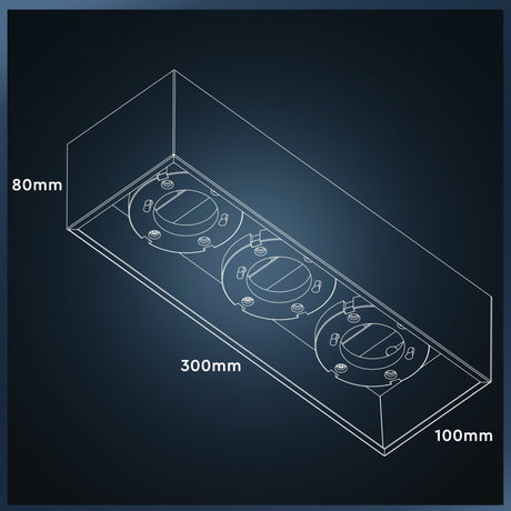 LED's Light Cube LED Plafondlamp - 3 lichtpunten - Draaibaar licht - Staal - 30 x 8 cm - Zwart