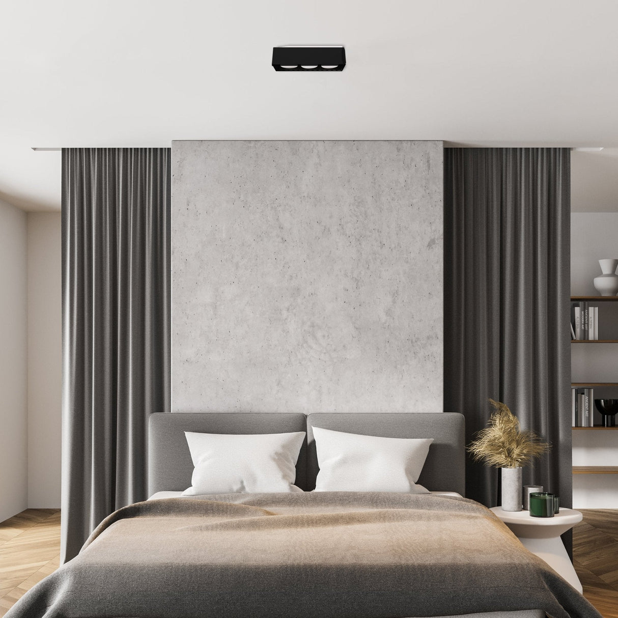 LED's Light Cube LED Ceiling Lamp - 3 light points - Rotatable light - Steel - 30 x 8 cm - Black