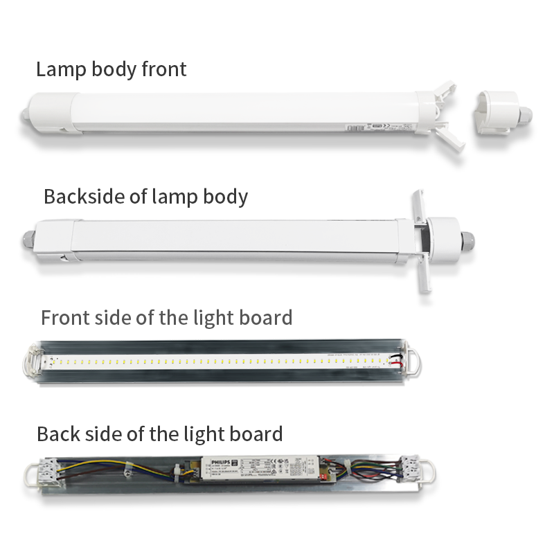 LED Tri-proof Armatuur 1200mm 5400lm 20W-36W - Koelwit 4000K - Koppelbaar - IP65 IK10 - 9 stuks - 230V