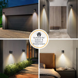 Outdoor lamp round black | single GU10 lamp base for one spot | waterproof IP54