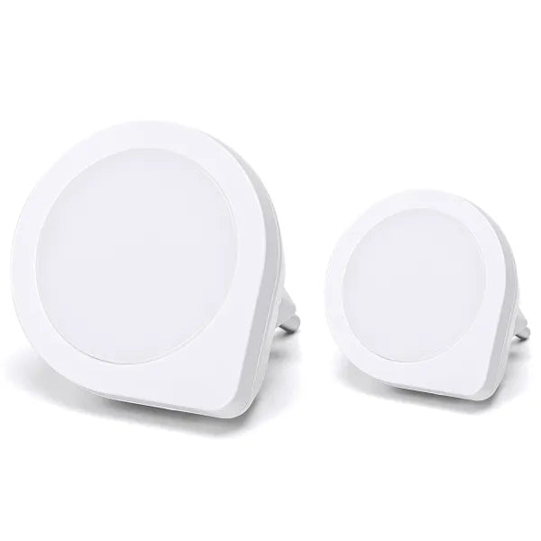 Night light round warm white 2 pieces | day night sensor | 3000K - 0.2 Watt - 5 Lumen - 230V