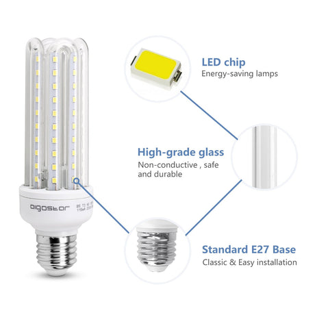 Energy saving lamp E27 daylight white | LED 15W~1510Lm=99W traditional lighting | 230V AC