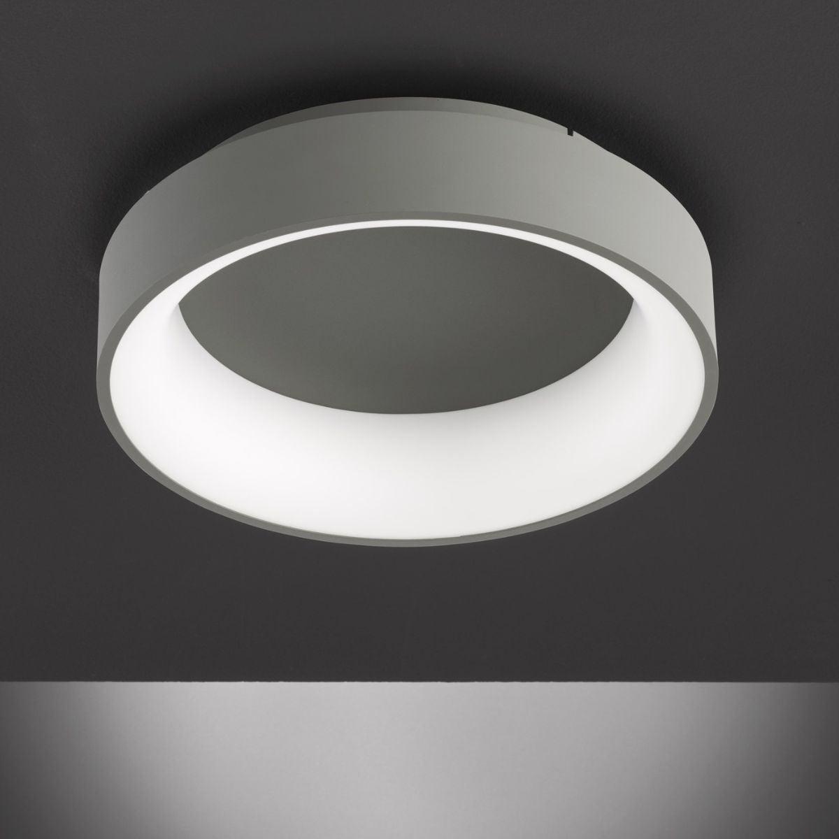 Deco Ceiling Lamp Ø 39cm with backlight - Dimmable without dimmer - Dark gray