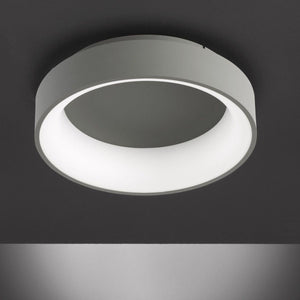 Deco Plafondlamp Ø 39cm met achtergrondverlichting - Dimbaar zonder dimmer - Donkergrijs