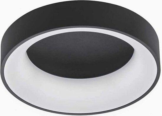 Deco Ceiling lamp black Ø 45 cm with remote control - Dimmable white light - Background lighting