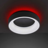 Deco Ceiling lamp black Ø 45 cm with remote control - Dimmable white light - Background lighting