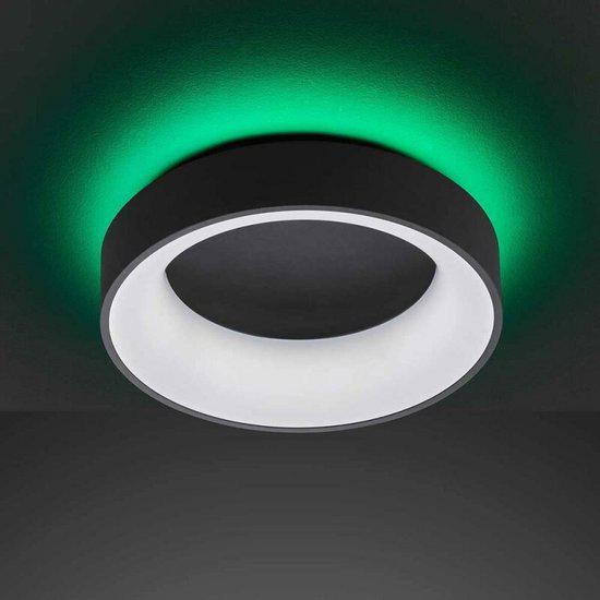 Deco Ceiling lamp black Ø 45 cm with remote control - Dimmable white light - Background lighting