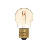 LED-Lampe, goldfarben, E27-Fassung – Glühlampen-Design – Dimmbar, extra warmweiß (1800 K)