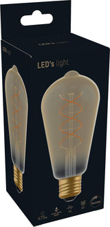 LED Filament Edison bulb - E27 - Extra warm white 1800K - 250 lumens - 4W - Dimmable - Gold glass - ST64 - 230V