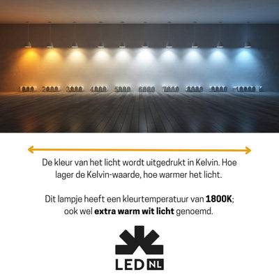 LED Filament Lamp E27 Dimbaar 250 lumen - 4W - Extra Warmwit 1800K - G95 Globe - Goud