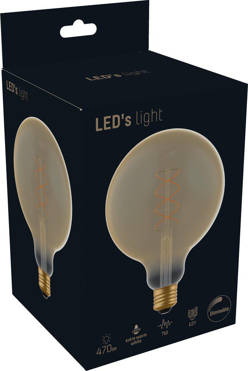 DecoDim LED-Lampe Gold E27 - XXL Ø 12,5 cm - Dimmbar - Extra warmweiß - 5W (25W)