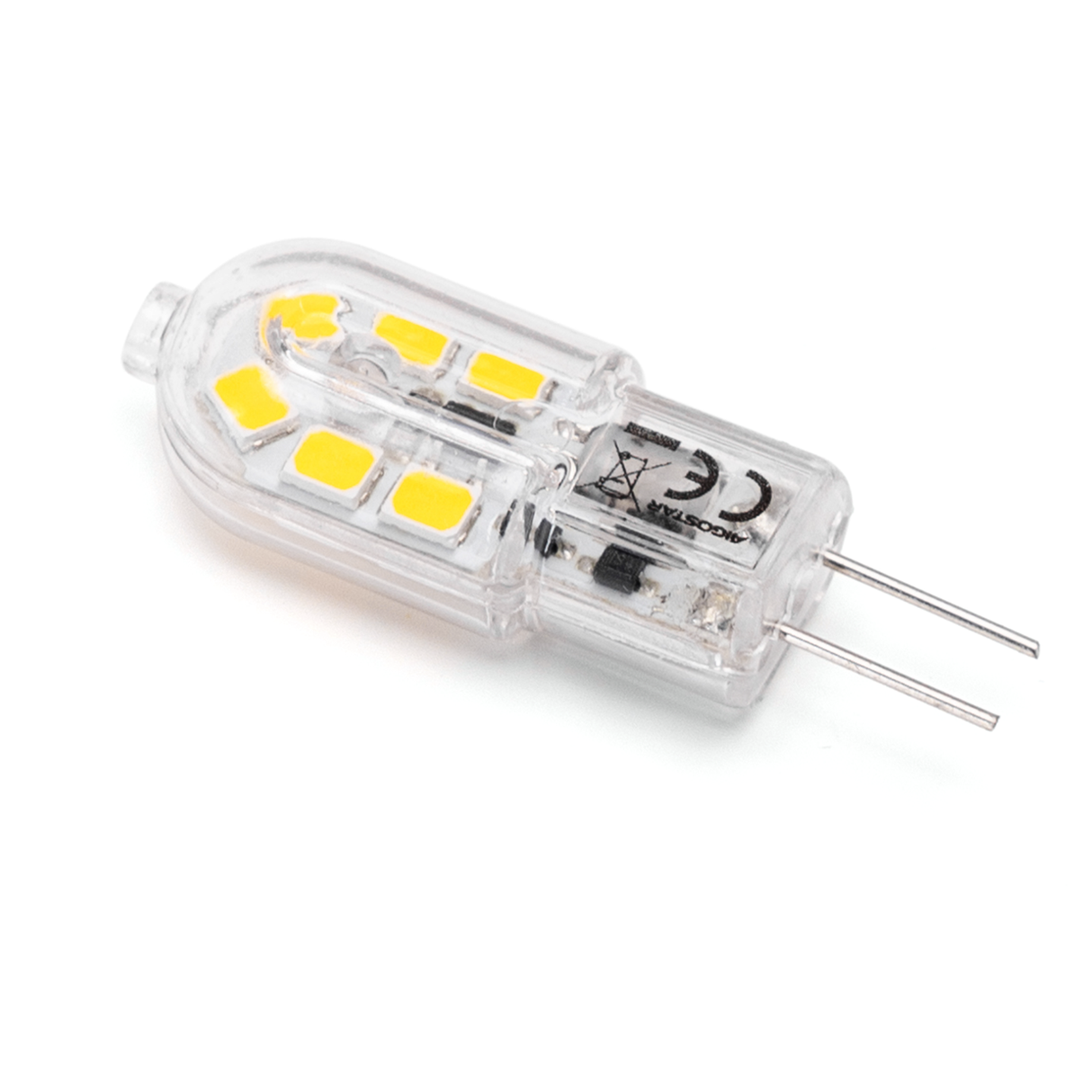 G4-Steckleuchte tageslichtweiß | LED-Spot 1,3W~130Lm=13W | 6500K 12V DC