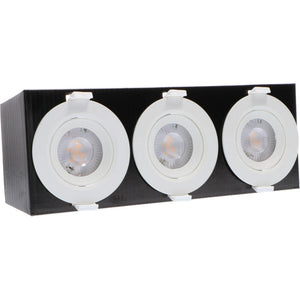 LED-Einbaustrahler, 360 Lumen, 5 W, Warmweiß, dimmbar, neigbar, Weiß, 3er-Pack
