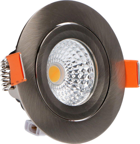 PAKIET 3 szt. – reflektor wpuszczany LED's Light Pro, niklowy – DimToWarm – Ø 68 mm – uchylny – ciepłe białe światło – CRI95