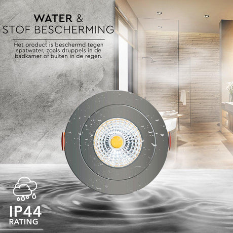 PAKIET 3 szt. – reflektor wpuszczany LED's Light Pro, niklowy – DimToWarm – Ø 68 mm – uchylny – ciepłe białe światło – CRI95