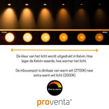 6 PACK - LED's Light Pro LED Inbouwspot Zwart - DimToWarm - Ø 68mm - Kantelbaar - Warm wit licht - CRI95- Dimbaar