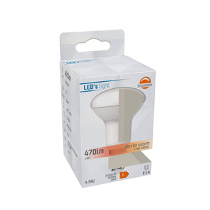 LED-Reflektorlampe 470 Lumen – 4,9 W – Dimmbar bis Warmweiß 2700 K–1800 K – E14 R50