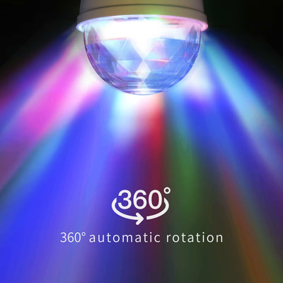 Discolampe mit E27-Fassung | LED 3 W | RGB mehrfarbig | drehend – LEDPLANET.NL