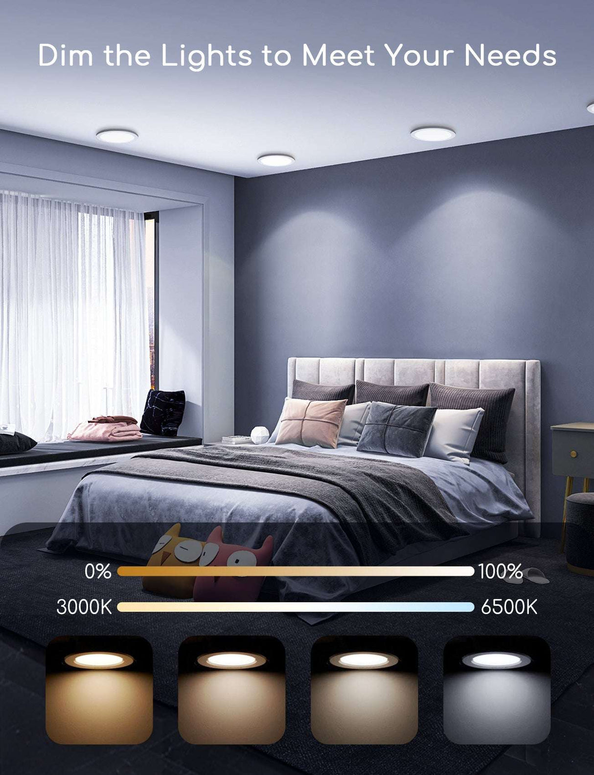 Downlight - inbouwspot Ø 22cm WiFi CCT 3000K - 6500K | warmwit - daglichtwit - LED 18W=140W halogeen - LEDPLANET.NL