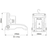 LED's Work 18 V kabellose LED-Arbeitsleuchte 2900 – funktioniert mit Akkus von Makita, Bosch, Dewalt, Milwaukee, Metabo – IP54