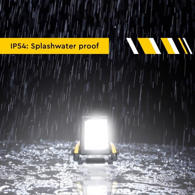 LED's Work 18 V kabellose LED-Arbeitsleuchte 2900 – funktioniert mit Akkus von Makita, Bosch, Dewalt, Milwaukee, Metabo – IP54