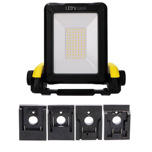 LED's Work 18 V kabellose LED-Arbeitsleuchte 2900 – funktioniert mit Akkus von Makita, Bosch, Dewalt, Milwaukee, Metabo – IP54