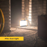 LED's Work Draadloze LED Bouwlamp 5200 - Werkt op accu's van Makita, Bosch, Dewalt, Milwaukee, Metabo – IP54