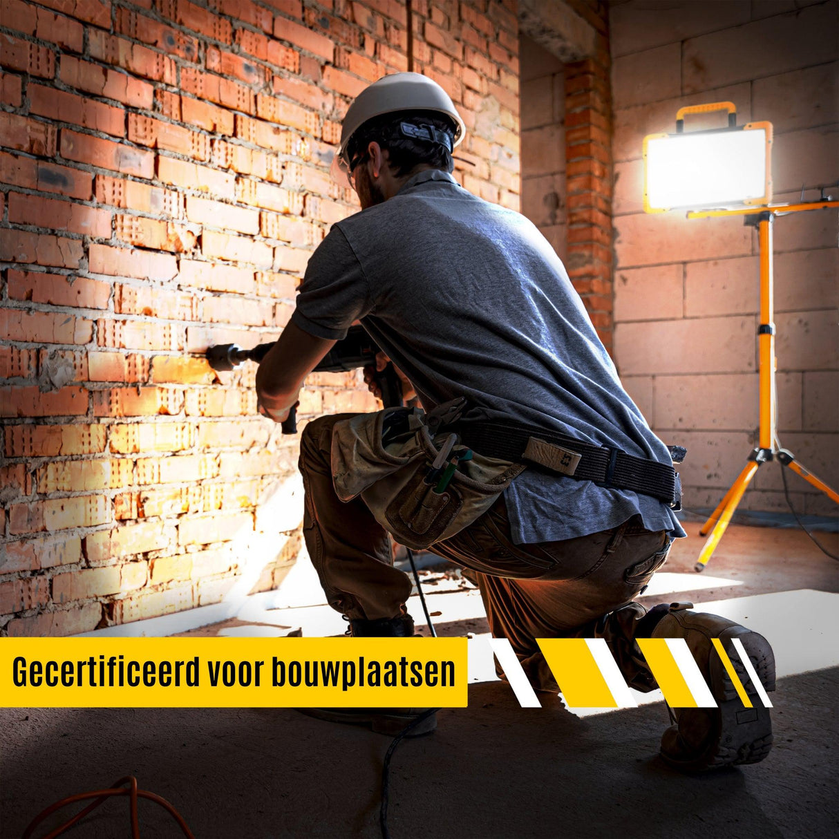 LED's Work Draadloze LED Bouwlamp 5200 - Werkt op accu's van Makita, Bosch, Dewalt, Milwaukee, Metabo – IP54