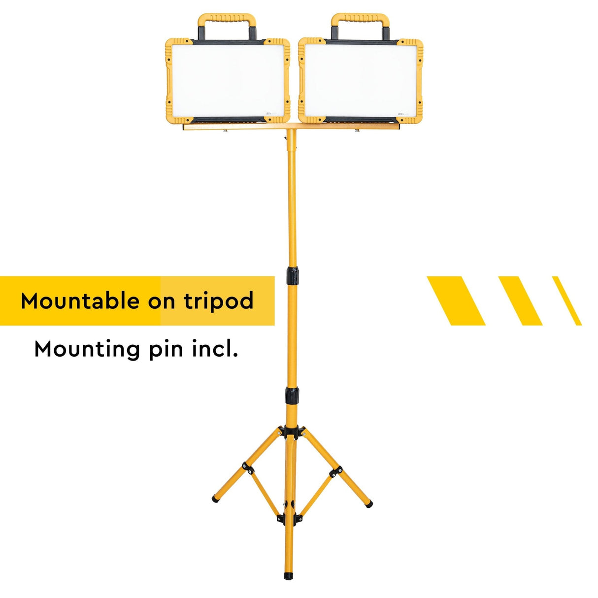 LED's Work Draadloze LED Bouwlamp 5200 - Werkt op accu's van Makita, Bosch, Dewalt, Milwaukee, Metabo – IP54