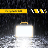 LED's Work Draadloze LED Bouwlamp 5200 - Werkt op accu's van Makita, Bosch, Dewalt, Milwaukee, Metabo – IP54