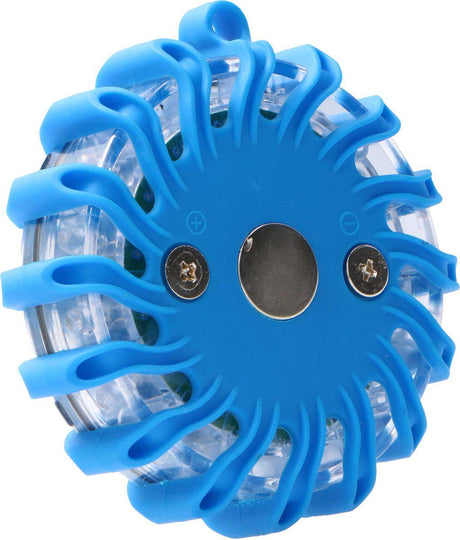 Kabelloses LED-Rundumlicht, blau, batteriebetrieben – 9 Modi – magnetisch und wasserdicht