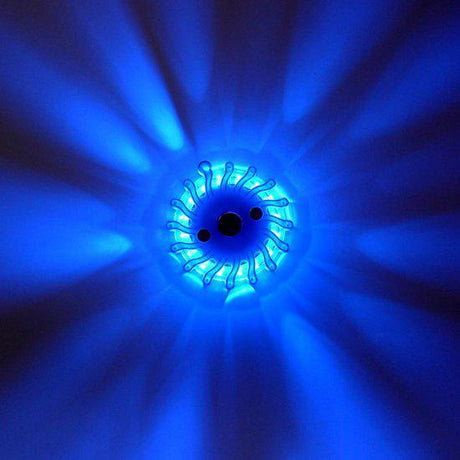 Kabelloses LED-Rundumlicht, blau, batteriebetrieben – 9 Modi – magnetisch und wasserdicht