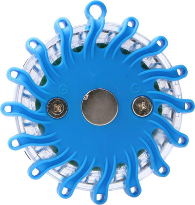 Kabelloses LED-Rundumlicht, blau, batteriebetrieben – 9 Modi – magnetisch und wasserdicht