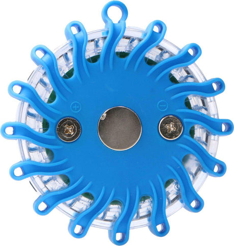 Kabelloses LED-Rundumlicht, blau, batteriebetrieben – 9 Modi – magnetisch und wasserdicht