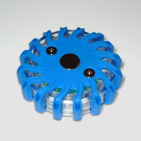 Kabelloses LED-Rundumlicht, blau, batteriebetrieben – 9 Modi – magnetisch und wasserdicht