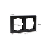 Doppelrahmen für Wandsteckdose – Universal – 55 x 55 mm – Schwarz