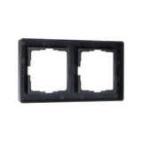 Doppelrahmen für Wandsteckdose – Universal – 55 x 55 mm – Schwarz