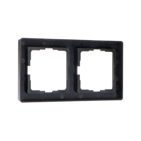 Doppelrahmen für Wandsteckdose – Universal – 55 x 55 mm – Schwarz