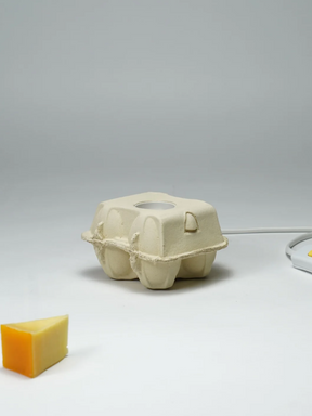 Sustainable LED lamp EggboxLAMP with an original egg carton design and energy-efficient features