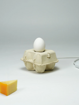 Duurzame LED lamp EggboxLAMP met ei-vormige lamp, stijlvol en milieuvriendelijk ontwerp