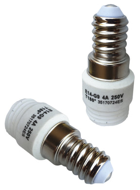 Raccord E14 - raccord G9 adaptateur 2 pièces | blanc 230 V CA - LEDPLANET.NL