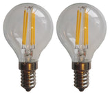 Ball bulb E14 2 pieces warm white | G45 LED 4W~470Lm=40W | 2700K 230V