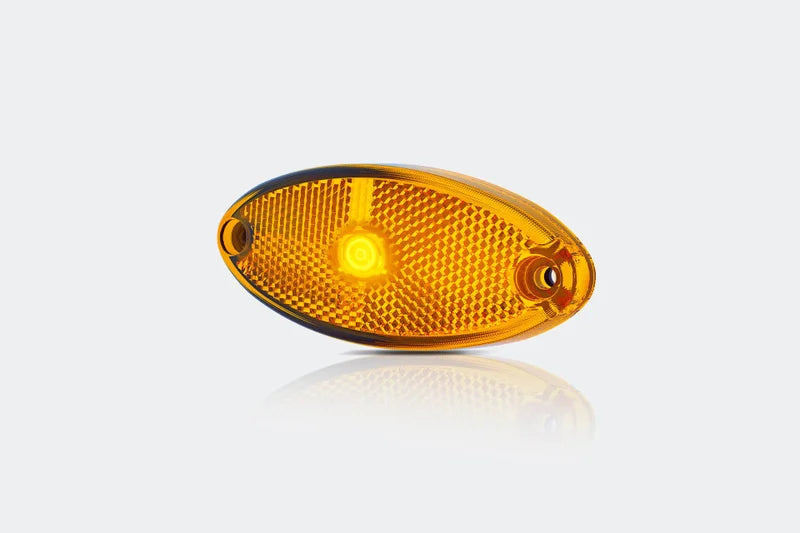LED ovale gelbe Begrenzungsleuchte | 12-24V | 0,75mm² Stecker | MV-5810A