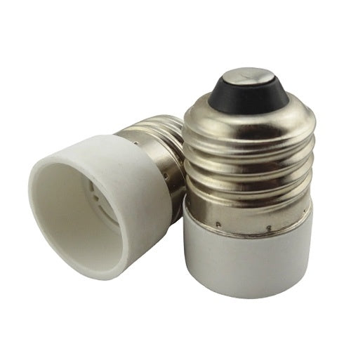 E27 fitting - E14 fitting verloopfitting 2 stuks | wit 230V AC