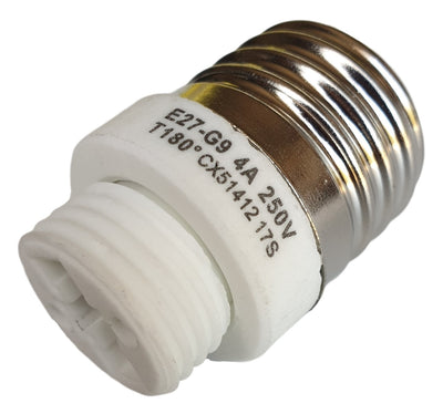 E27 fitting, G9 fitting verloopfitting 2 stuks, wit 230V AC
