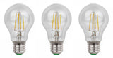 E27 LED lamp 3 stuks | gloeilamp A60 | 8W=80W | daglichtwit filament 6500K - LEDPLANET.NL
