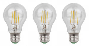 E27 LED lamp 3 stuks | gloeilamp A60 | 8W=80W | daglichtwit filament 6500K