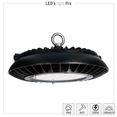 LED-Hallenleuchte 200 W – 28.000 Lumen – 4000 K – IP65 – Dimmbar